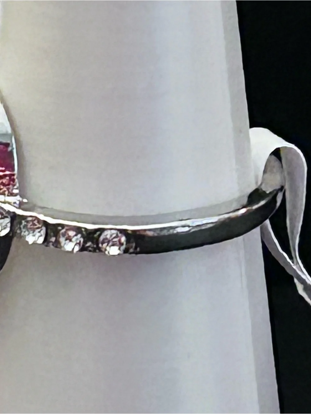 Sparkling Clear Cubic Zirconia Square Ring w/ Double Halo in Silver-Tone NWT